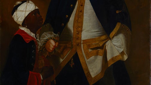 Detail from Reynolds' Lieutenant Ourry portrait